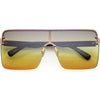 Gafas de sol extragrandes con lentes degradadas y semi sin montura D123