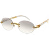 Premium Rhinestones Decorated Oval Sunglasses D125