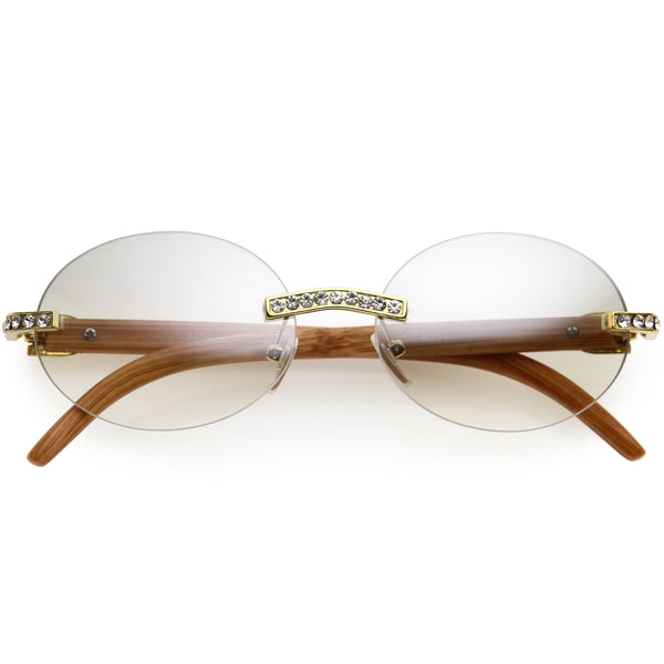 Fendi Oval Rimless Silver-Tone Metal Sunglasses | Liberty