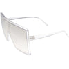 Gafas de sol cuadradas con parte superior plana y lentes de color neutro de alta moda D130