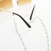 Cadena de gafas de sol de moda de metal delgado decorada con perlas D136