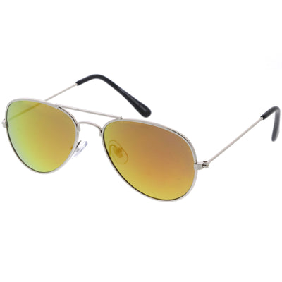 Gafas de sol estilo aviador de metal con lentes espejadas para niños D140