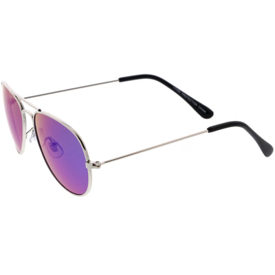 Gafas de sol estilo aviador de metal con lentes espejadas para niños D140