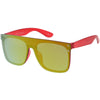 Fantásticas gafas de sol translúcidas extragrandes con escudo espejado para niños D141
