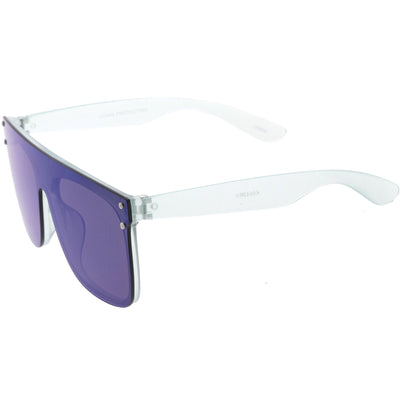 Fantásticas gafas de sol translúcidas extragrandes con escudo espejado para niños D141