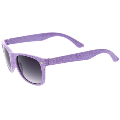 Espectaculares gafas de sol con montura de cuerno y purpurina para niños D142