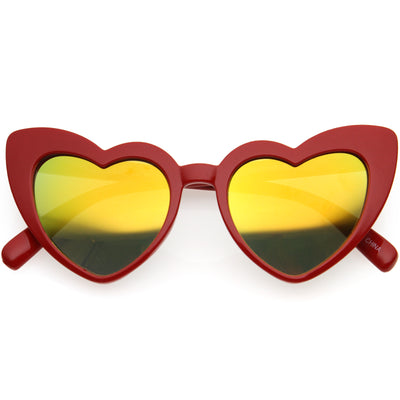 Gafas de sol de corazón de gran tamaño con espejo en forma de corazón para niños D143