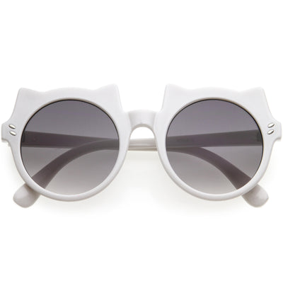 Kids Cat Ears Oversize Round Cat Sunglasses D148
