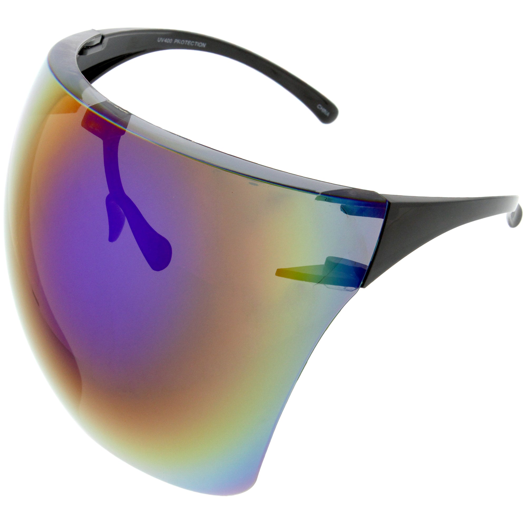 face goggles Protective Face Shield Full Cover Visor Glasses/Sunglasses (Anti-Fog) D188 Clear / Clear