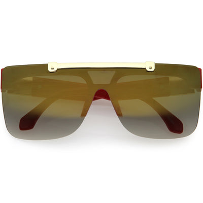 Gafas de sol con escudo extragrande y detalles metálicos abatibles Hype D193