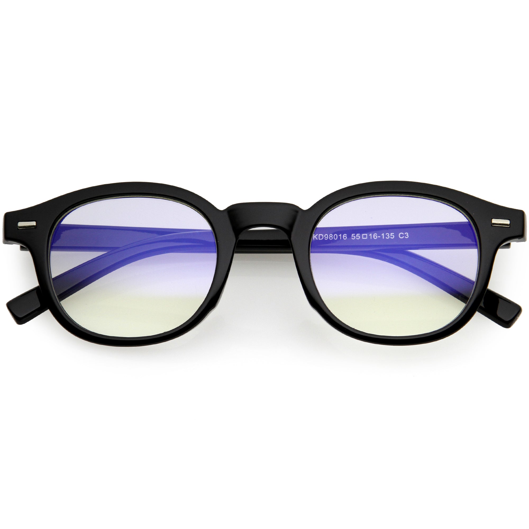 Small Lightweight Everyday Round Blue Light Filtering Glasses D195 - zeroUV