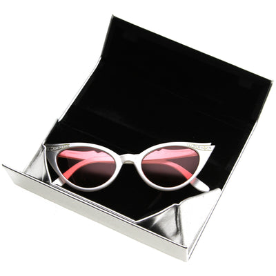 Metallic Colored Portable Tri Fold Triangle 6.5" Sunglasses Case D197
