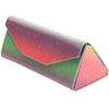 Fabuloso estuche portátil para gafas de sol de 6,5" Glitter Rainbow Tri Fold D198