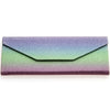 Fabuloso estuche portátil para gafas de sol de 6,5" Glitter Rainbow Tri Fold D198