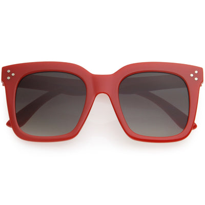 Gafas de sol cuadradas retro de gran tamaño para niños con lentes planas para niños D202