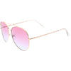 Elegantes gafas de sol de aviador de gran tamaño con montura ancha y color descolorido
