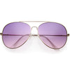 Sleek Oversized Wide Frame Color Fade Aviator Sunglasses