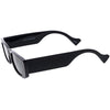 Gafas de sol rectangulares gruesas con lentes planas y cuadradas anchas retro D209