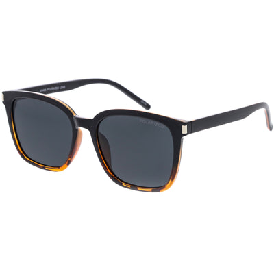 Gafas de sol cuadradas con montura de cuerno, ligeras, polarizadas, elegantes y elegantes D212