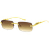 Jaguar Fashion Gafas de sol cuadradas pequeñas con detalle chapado en oro D216