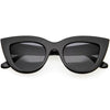 Elegantes gafas de sol redondas de ojo de gato de inspiración vintage de gran tamaño D217