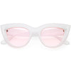 Elegantes gafas de sol redondas de ojo de gato de inspiración vintage de gran tamaño D217