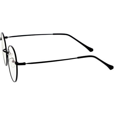 Elegantes gafas de luz azul circulares elegantes con montura metálica redonda D219