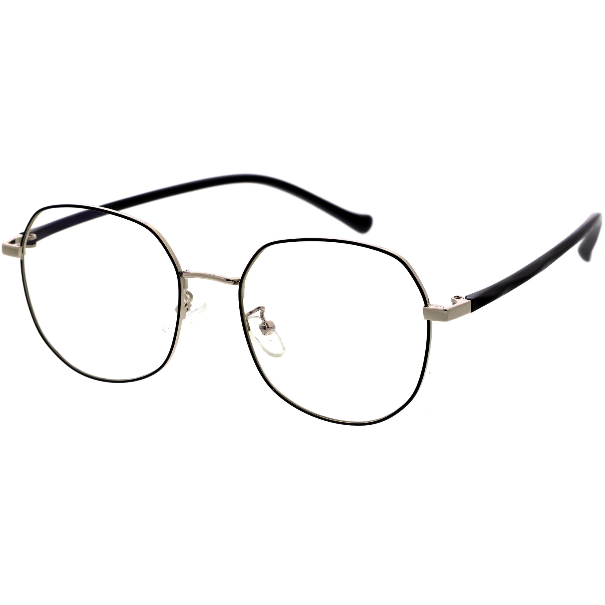 metal goggles Geometric Ultra Thin Metal Frame Polygon Blue Light Glasses D220