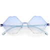 Gafas de sol poligonales con lentes degradados festoneados lindos para niños D232