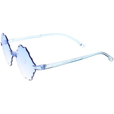 Gafas de sol poligonales con lentes degradados festoneados lindos para niños D232
