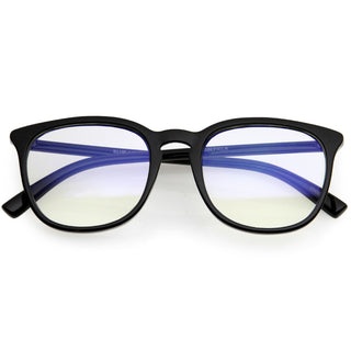 Anti Blue Light Blocking Horn Rimmed Computer Glasses D233 - Black / Clear