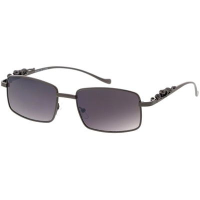 Jaguar Fashion Gafas de sol cuadradas pequeñas con detalle chapado en metal D246