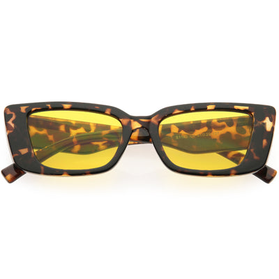 Gafas de sol estilo ojo de gato, cuadradas, retro, con montura gruesa y atrevida D256