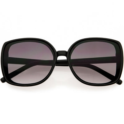Elegantes gafas de sol cuadradas de color neutro de gran tamaño D259