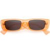 Gafas de sol rectangulares gruesas con lentes planas y cuadradas anchas retro de neón D264