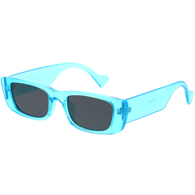 Gafas de sol rectangulares gruesas con lentes planas y cuadradas anchas retro de neón D264