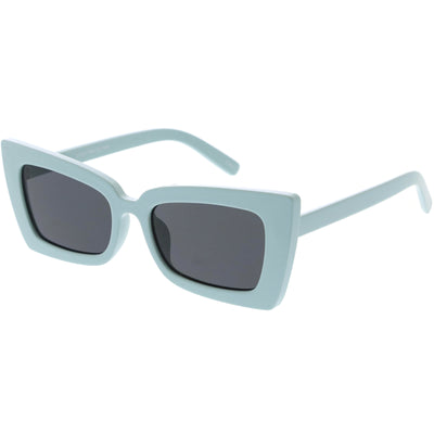 Gafas de sol tipo ojo de gato con montura gruesa y lentes planas medianas D265