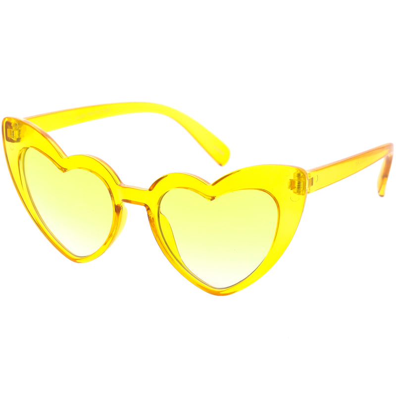 Gafas de sol de corazón teñidas de color translúcido en forma de corazón para niños D273