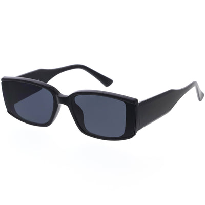 Gafas de sol rectangulares con lentes de color neutro y elegantes deportivas D275