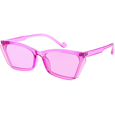 Elegantes gafas de sol estilo ojo de gato con lentes aladas y semi montura D276