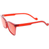 Elegantes gafas de sol estilo ojo de gato con lentes aladas y semi montura D276