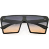 Gafas de sol extragrandes con protección superior plana, de color neutro, sin montura, D279