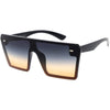 Gafas de sol extragrandes con protección superior plana, de color neutro, sin montura, D279