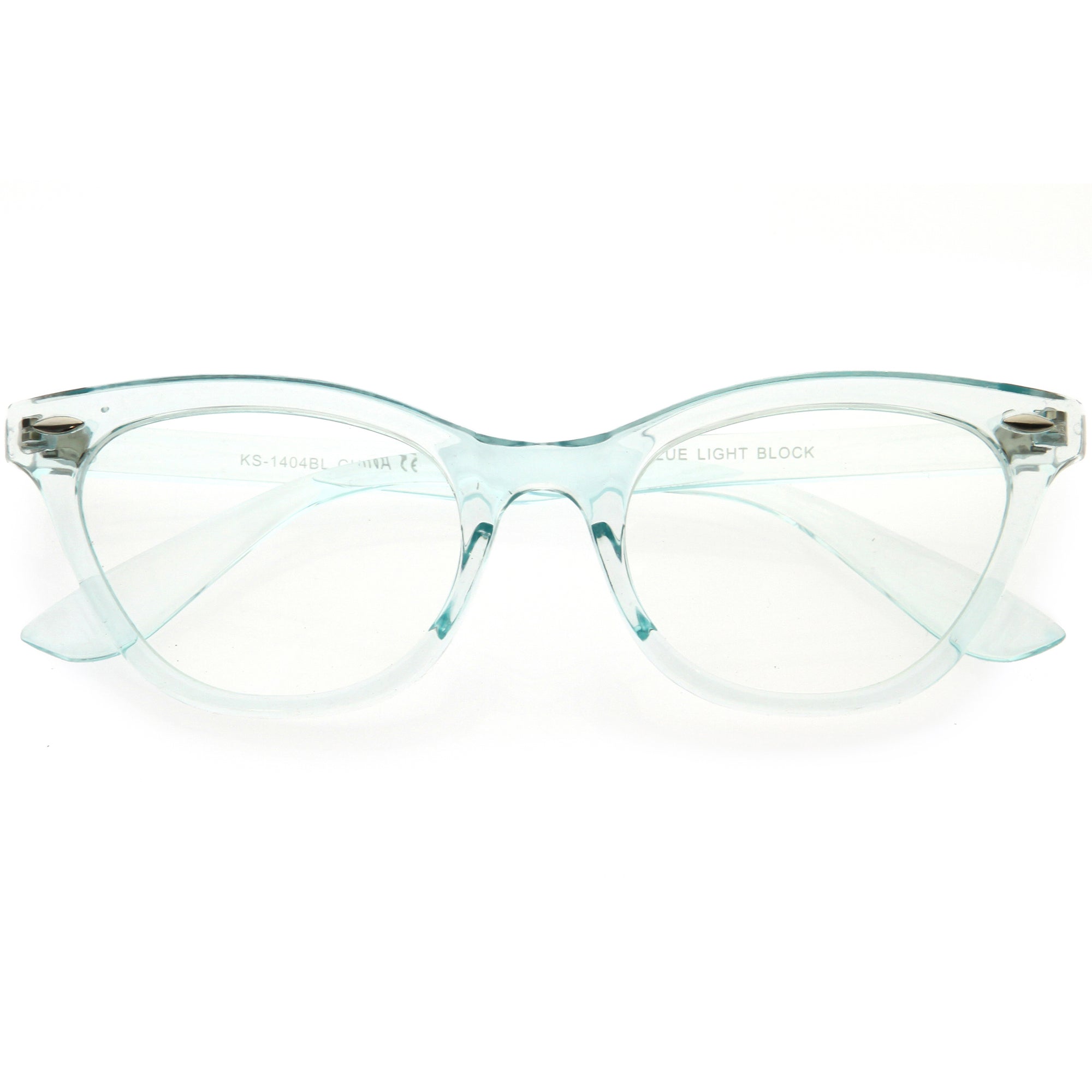 Gafas de luz azul estilo ojo de gato translúcidas pequeñas y elegantes a la moda D288