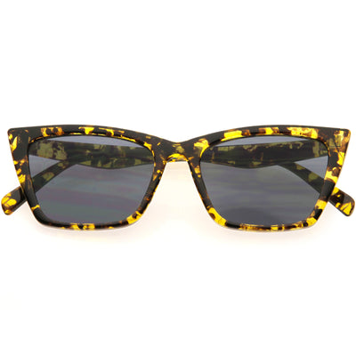 Gafas de sol estilo ojo de gato con lentes planas retro y elegantes para todos los días D297