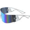 Gafas de sol futuristas de una pieza envolventes retro de los años 80 D305