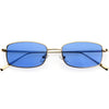 Gafas de sol cuadradas de metal con lentes tintadas de color inspiradas en los años 90 D121