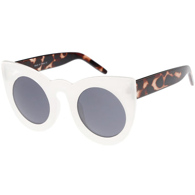 Gafas de sol de ojo de gato con círculo redondo y gran tamaño en punta 9180