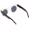 Gafas de sol de ojo de gato con círculo redondo y gran tamaño en punta 9180