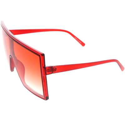 Gafas de sol cuadradas con parte superior plana y lentes tintadas de color de alta moda D131